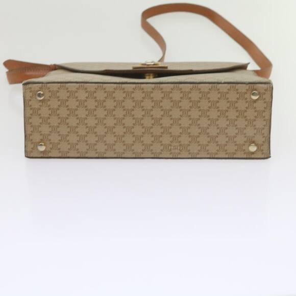 CELINE Macadam Canvas Shoulder Bag Pvc Beige Brown - Picture 9 of 13